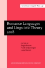 Image for Romance Languages and Linguistic Theory 2018: Selected papers from &#39;Going Romance&#39; 32, Utrecht : 357