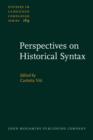 Image for Perspectives on Historical Syntax