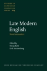 Image for Late modern English: novel encounters : volume 214