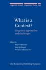 Image for What is a context?: linguistic approaches and challenges