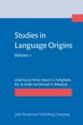 Image for Studies in Language Origins: Volume 1
