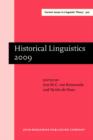 Image for Historical linguistics 2009: selected papers from the 19th International Conference on Historical Linguistics, Nijmegen, 10-14 August 2009