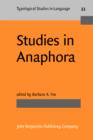 Image for Studies in Anaphora