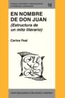 Image for En Nombre de Don Juan: (Estructura de un mito literario)