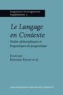 Image for Le Langage en Contexte: Etudes philosophiques et linguistiques de pragmatique : 3