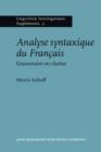 Image for Analyse syntaxique du Francais: Grammaire en chaine