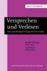 Image for Versprechen und Verlesen: Eine psychologisch-linguistische Studie. New edition