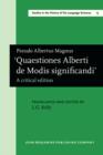 Image for &#39;Quaestiones Alberti de Modis significandi.&#39;: A critical edition