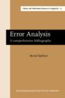Image for Error Analysis: A comprehensive bibliography