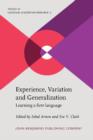 Image for Experience, variation and generalization: learning a first language : v. 7