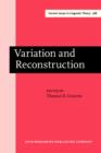 Image for Variation and reconstruction / edited by Thomas D. Cravens.