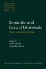 Image for Semantic and Lexical Universals: Theory and empirical findings