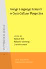 Image for Foreign Language Research in Cross-Cultural Perspective : 2