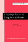 Image for Language Form and Linguistic Variation: Papers dedicated to Angus McIntosh