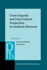 Image for Cross-linguistic and cross-cultural perspectives on academic discourse