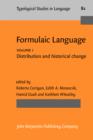 Image for Formulaic Language: Volume 1. Distribution and historical change