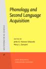 Image for Phonology and second language acquisition : v. 36
