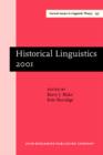 Image for Historical Linguistics 2001: Selected papers from the 15th International Conference on Historical Linguistics, Melbourne, 13-17 August 2001