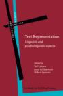 Image for Text Representation: Linguistic and psycholinguistic aspects