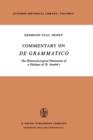 Image for Commentary on De Grammatico