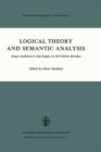 Image for Logical Theory and Semantic Analysis