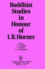 Image for Buddhist Studies in Honour of I.B. Horner