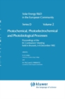 Image for Photochemical, Photoelectrochemical and Photobiological Processes, Vol.2