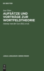 Image for Aufsatze Und Vortrage Zur Wortfeldtheorie