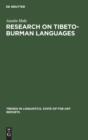 Image for Research on Tibeto-Burman Languages