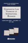 Image for Comparative law yearbook of international business: Cumulative index, volumes 1-18, 1977-1996