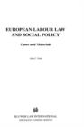 Image for European labour law and social security  : cases and materials
