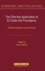 Image for The Effective Application of EU State Aid Procedures : The Role of National Law and Practice