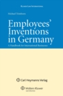 Image for Employees&#39; Inventions in Germany: A Handbook for International Businesses