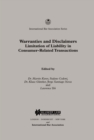 Image for Warranties and disclaimers: limitation of liability in consumer-related transactions