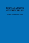Image for Declarations on Principles: A Quest for Universal Peace