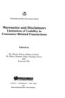 Image for Warranties and disclaimers  : limitations of liability in consumer-related transactions