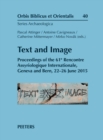 Image for Text and Image: Proceedings of the 61E Rencontre Assyriologique Internationale, Geneva and Bern, 22-26 June 2015