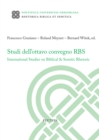 Image for Studi dell&#39;ottavo convegno RBS: International Studies on Biblical &amp; Semitic Rhetoric
