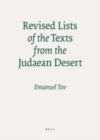 Image for Revised lists of the texts from the Judaean desert