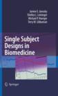 Image for Single subject designs in biomedicine