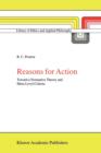 Image for Reasons for action  : toward a normative theory and meta-level criteria