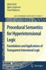 Image for Procedural semantics for hyperintensional logic: foundations and applications of transparent intensional logic