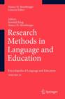 Image for Research methods in language and education.