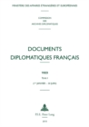 Image for Documents Diplomatiques Francais : 1923 - Tome I (1er Janvier - 30 Juin)