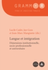 Image for Langue Et Integration