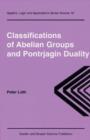 Image for Classifications of Abelian Groups and Pontrjagin Duality
