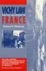 Image for Vichy law and the Holocaust in France