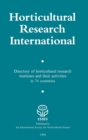Image for Horticultural Research International : Directory of horticultural research insitutes and their activities in 74 countries