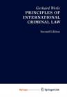 Image for Principles of International Criminal Law : 2nd Edition
