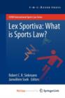 Image for Lex Sportiva: What is Sports Law?